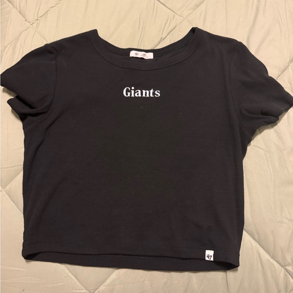 Women’s Black 'Giants' Cropped Tee